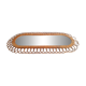 Large oval mirror from the 60s in rattan.