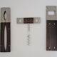 set rosewood stainless steel nutcracker corkscrew bottle opener design 70s Letang Remy