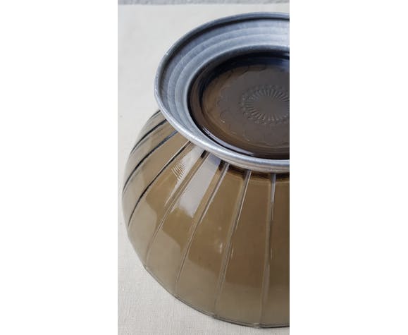 Smoked glass trinket bowl