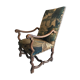 Louis XIII armchair called sheep's bones with aubusson tapestry