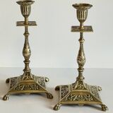 Antique Lion's Paw Candlesticks