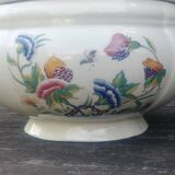 Large porcelain soup tureen from the Sarreguemines earthenware factory, Rouen model