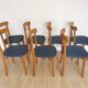 Set of 7 Vintage Calligaris Dining Chair: 1990s Italian Wooden Artek Style