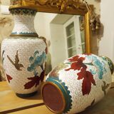 Paire de vases cloisonnés