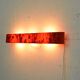 Long vintage red wall light
