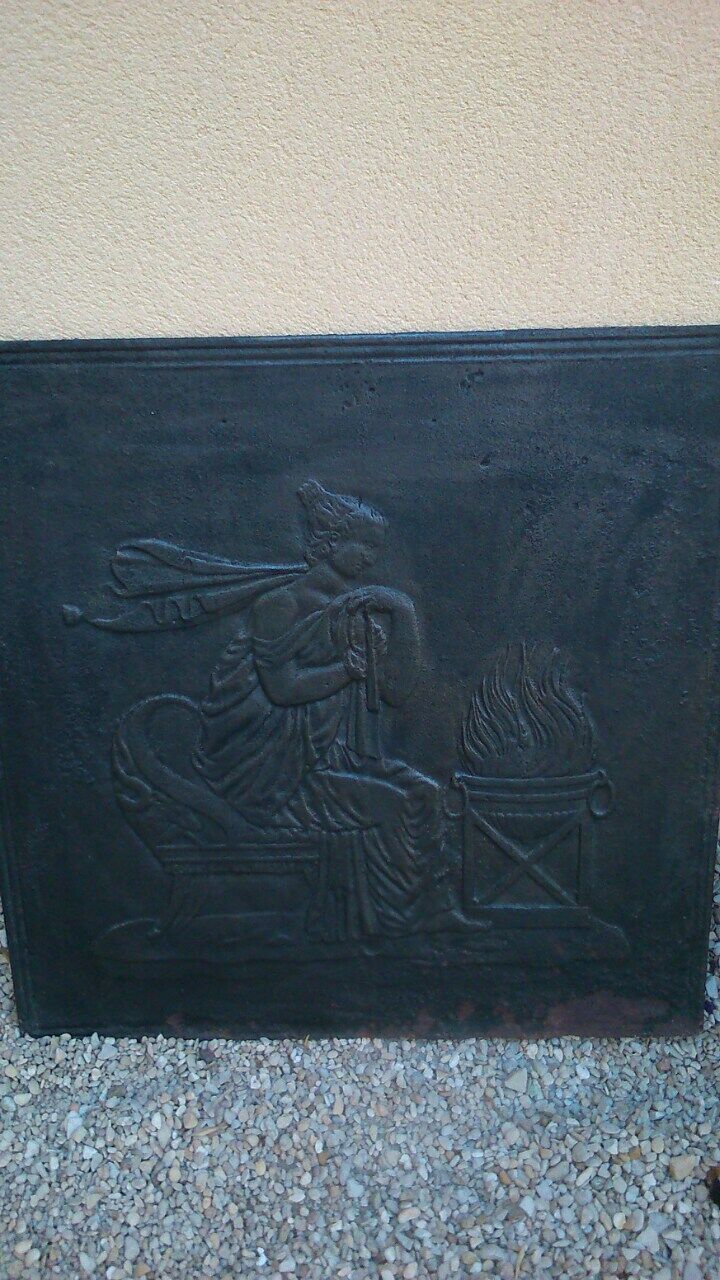 Plaque de cheminée en fonte XIX siècle