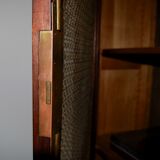 Large Empire library in solid mahogany, late nineteenth century