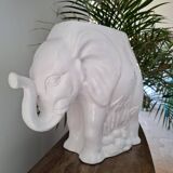 Elephant vase / cache pot in white ceramic