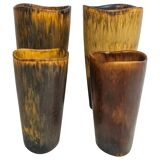 Set de 4 vases en céramique de style moderne du milieu du siècle Gunnar Nylund Rörstrand Suède
