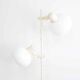Lampadaire en métal blanc en forme de champignon