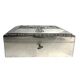 Silver-plated metal jewellery box with shell decoration, Kayser, 20th century.