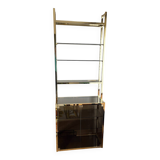 Brass and smoked glass shelf 1970s