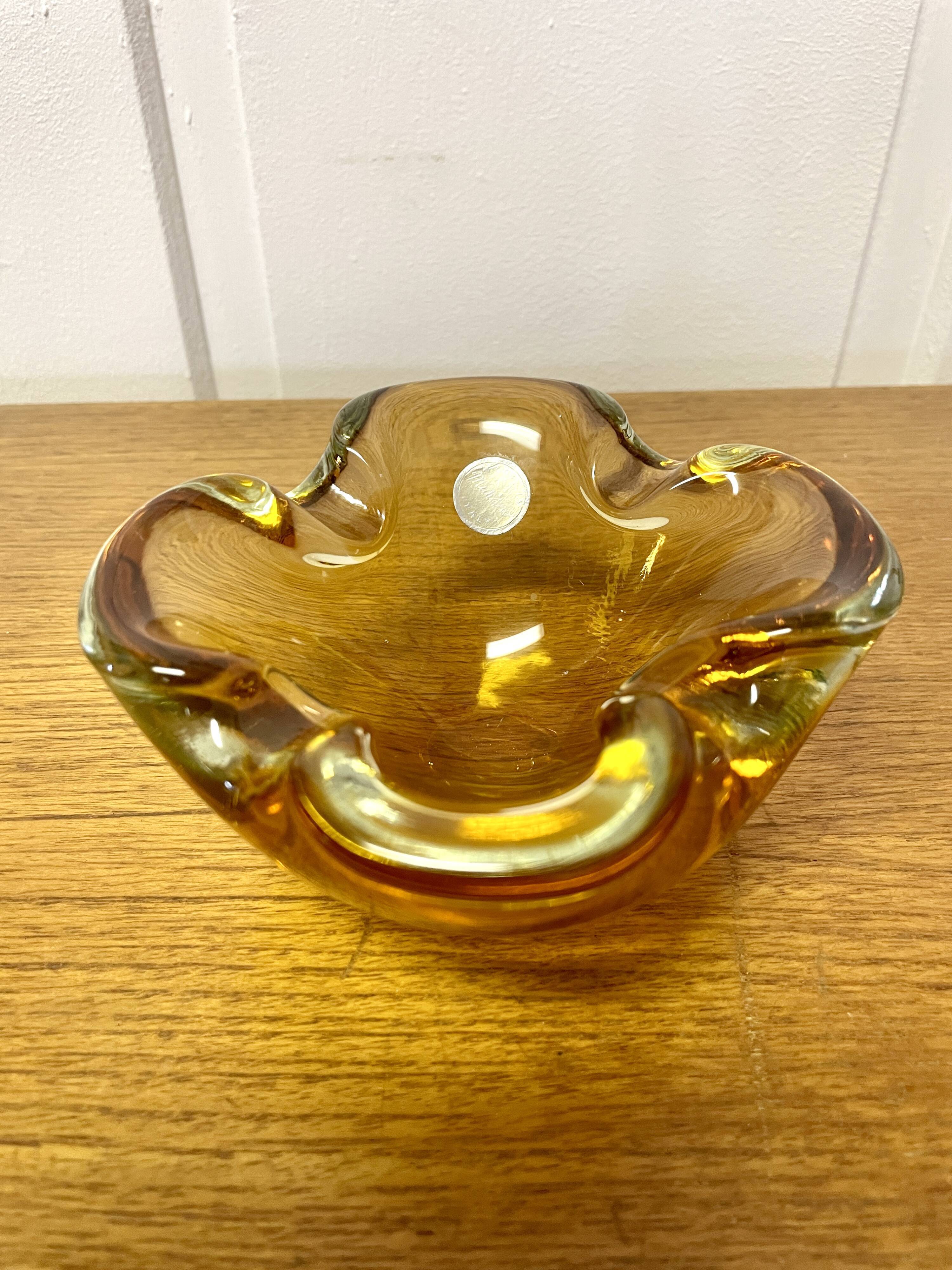 Murano 50's glass pocket or ashtray
