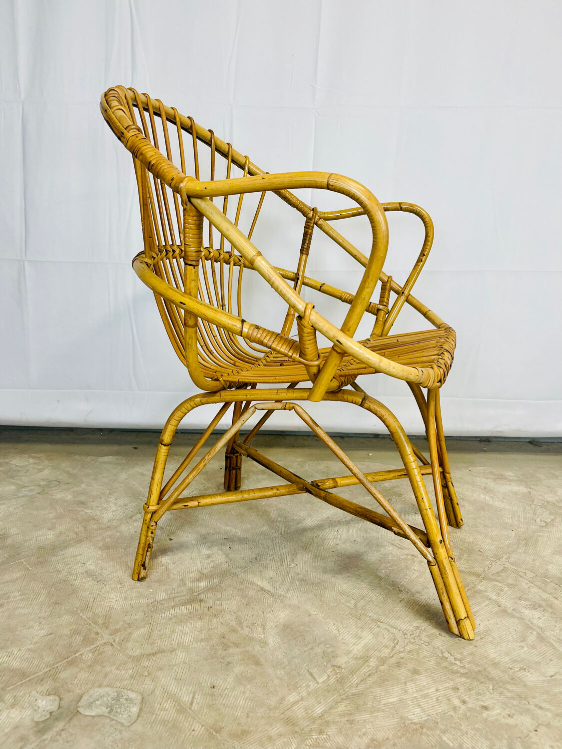 Rattan armchair