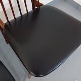 Set of 4 vintage Scandinavian style rosewood chairs from the 60s, by Ernst Martin Dettinger