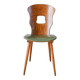 chaise Baumann en bois et skaï modèle Gentiane, 1950