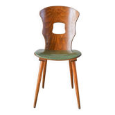Baumann chair in wood and skai model Gentiane 1950