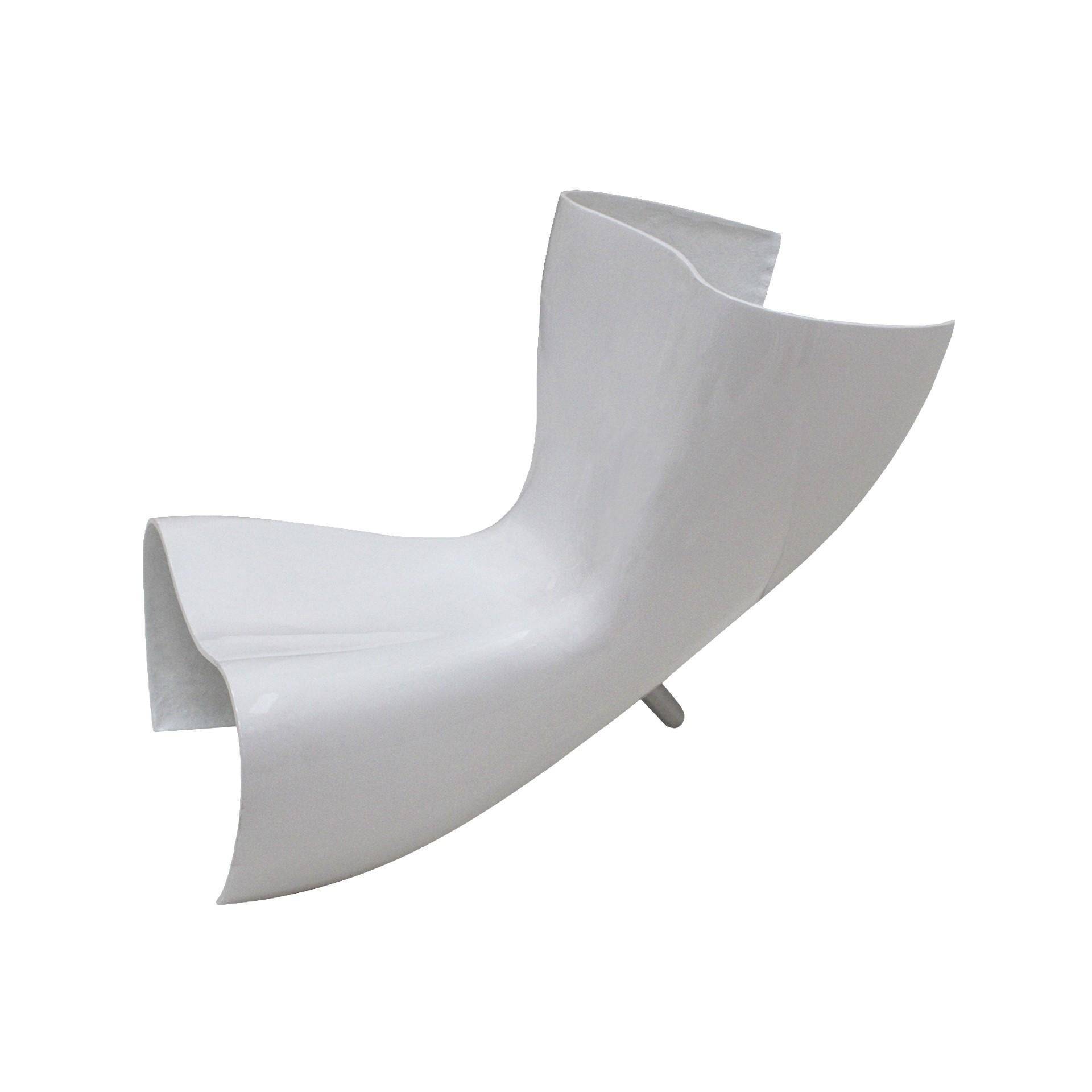 Modern White Felt Chair Designed By Marc Newson, Italy 90s