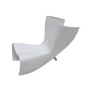 Chaise en feutre blanc moderne conçue par Marc Newson, Italie années 90.