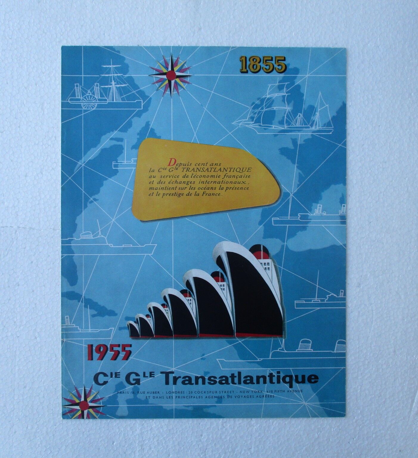 Old advertisements Marchal -et Cie Gle Transatlantique - 50s