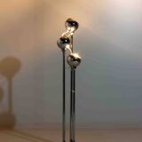 Chrome floor lamp with adjustable metal ball-shaped lights, Italy 1970s