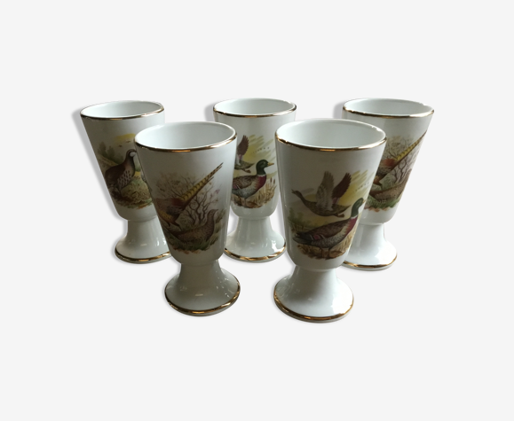 Lot de 5 mugs décor d’oiseaux