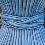 Retro "Wheat Sheaf" coffee table by McGuire America, modernist, 60s/70s.