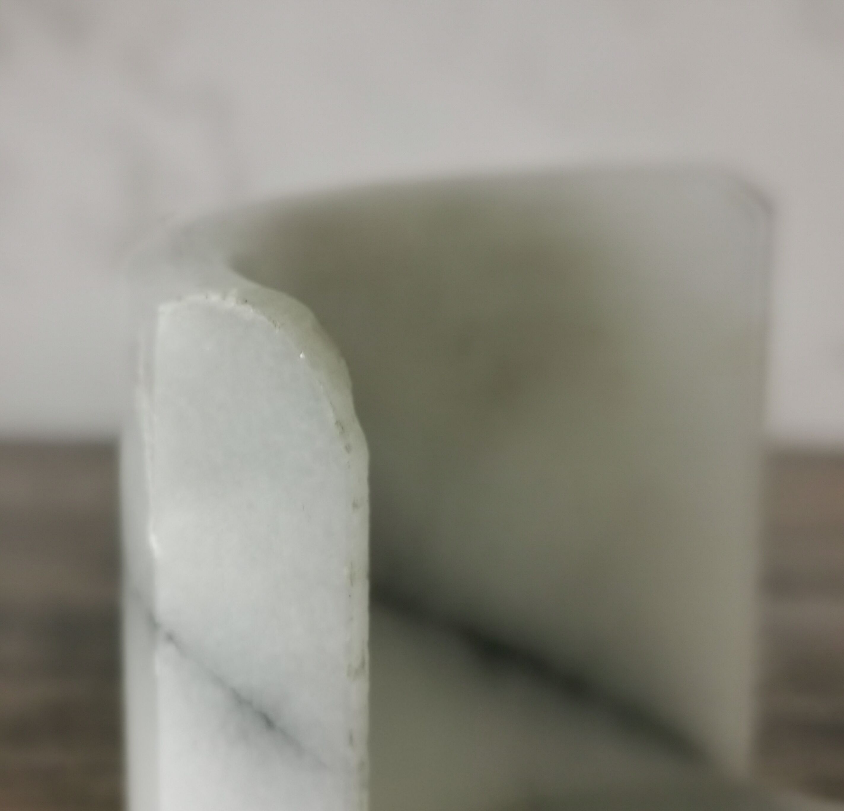 Ashtray and marble under glass