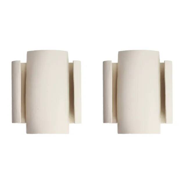 Set of two white TILE wall lights.