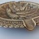 Vintage brass ashtray from the 1940s-1950s.