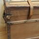 Antique curved transport trunk circa 1900 B.Vinay