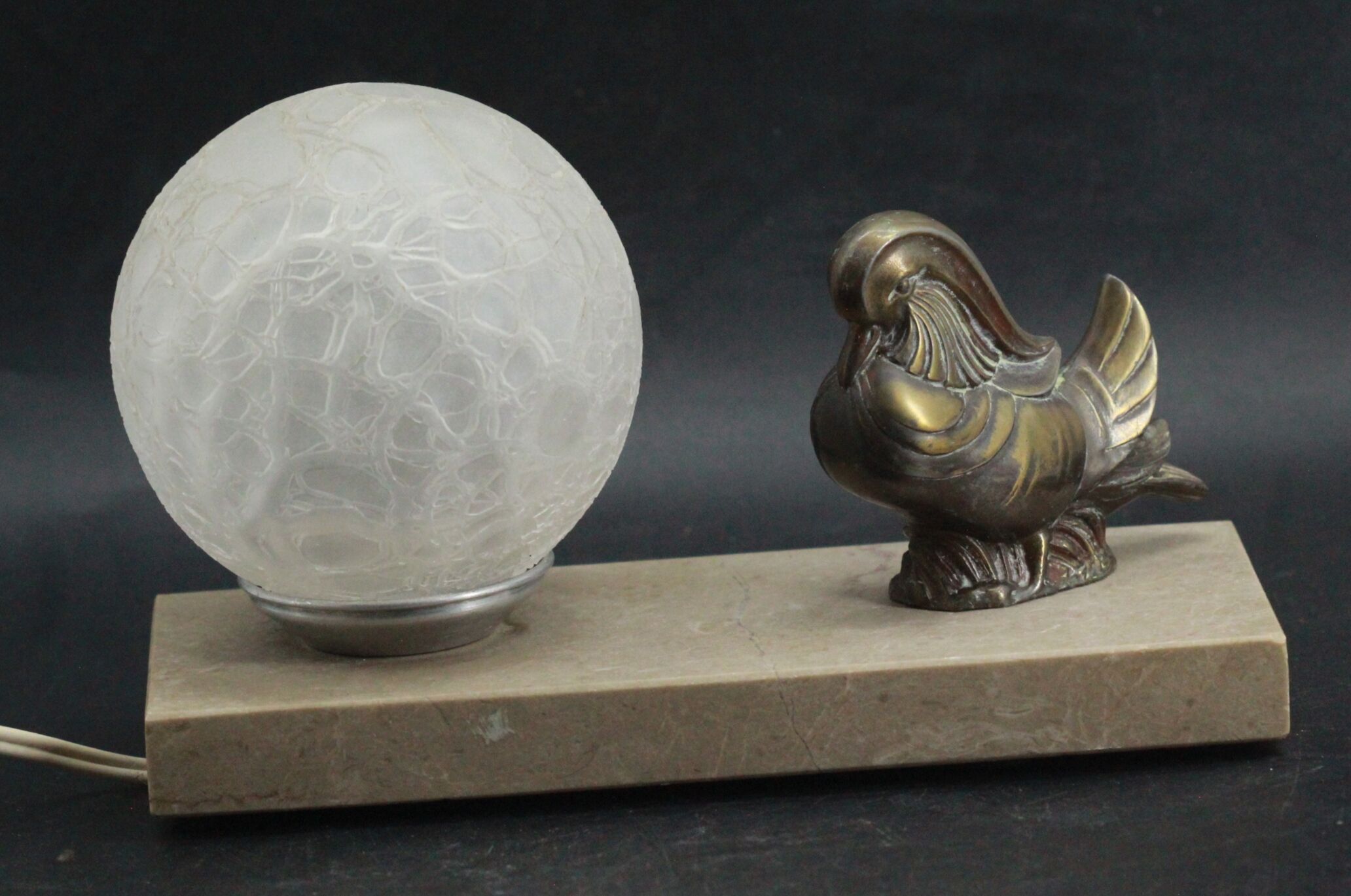 Bird lamp art deco