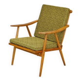 Green Boomerang armchair by Ton Bystrice (Thonet) by Antonin Suman