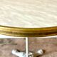 Table bistrot en fonte de fer grise et mélaminé beige ⌀ 60 cm