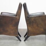 Set of 4 very beautiful sheepskin design dining chairs