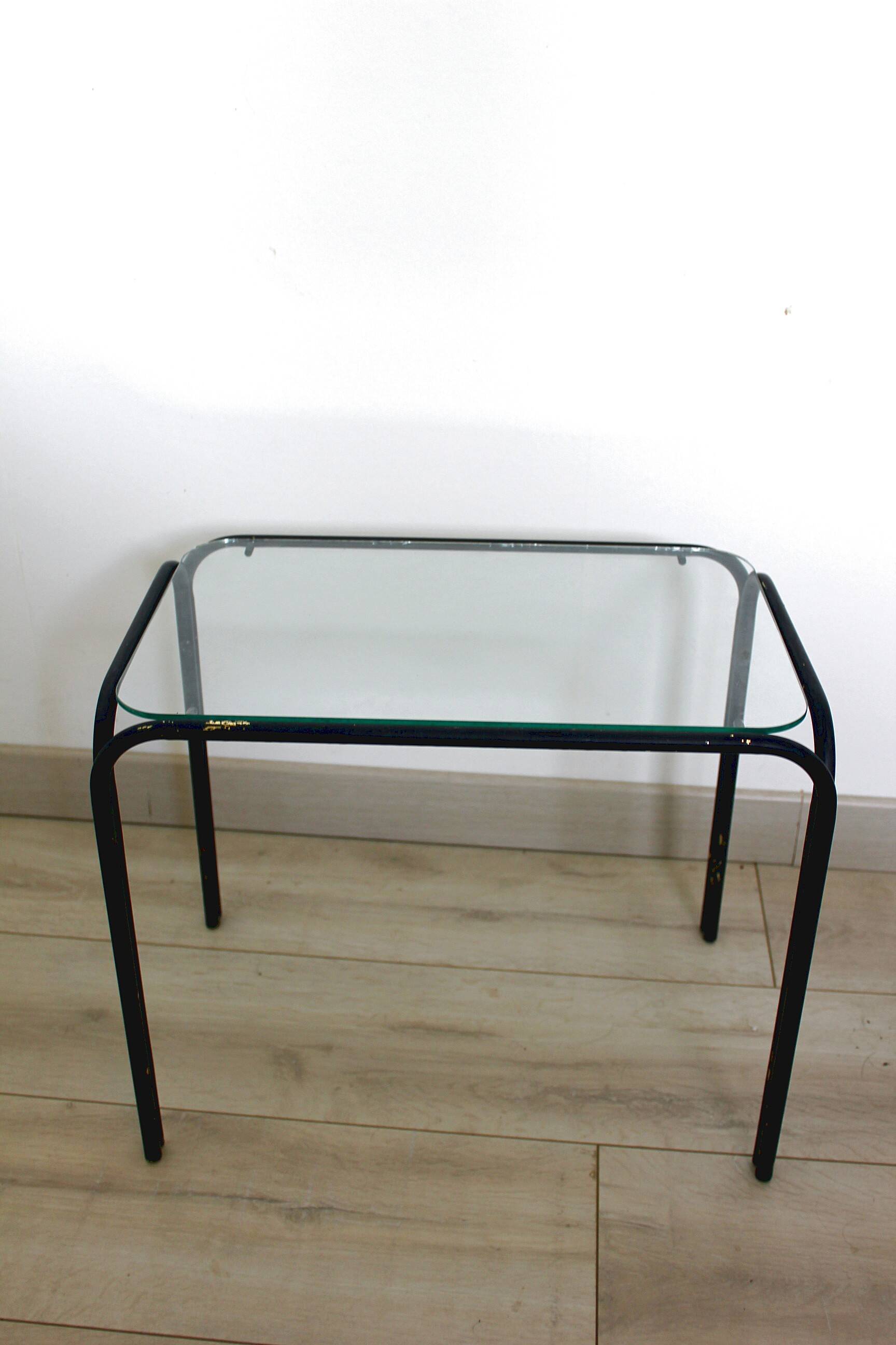 3 Vintage 1970s Nesting Glass Tables