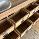 Furniture with 2 basins in raw wood