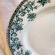 5 flat plates green iron earth earthenware from st amand