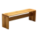 Banc en pin massif, Les Arcs, circa 1973
