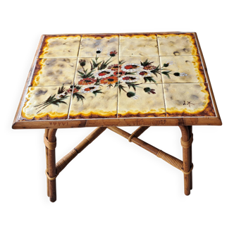 Coffee table signed Chassin,