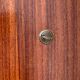 Vintage 1950s teak glass wall library
