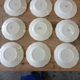 9 assiettes plates anciennes Digoin Sarreguemines