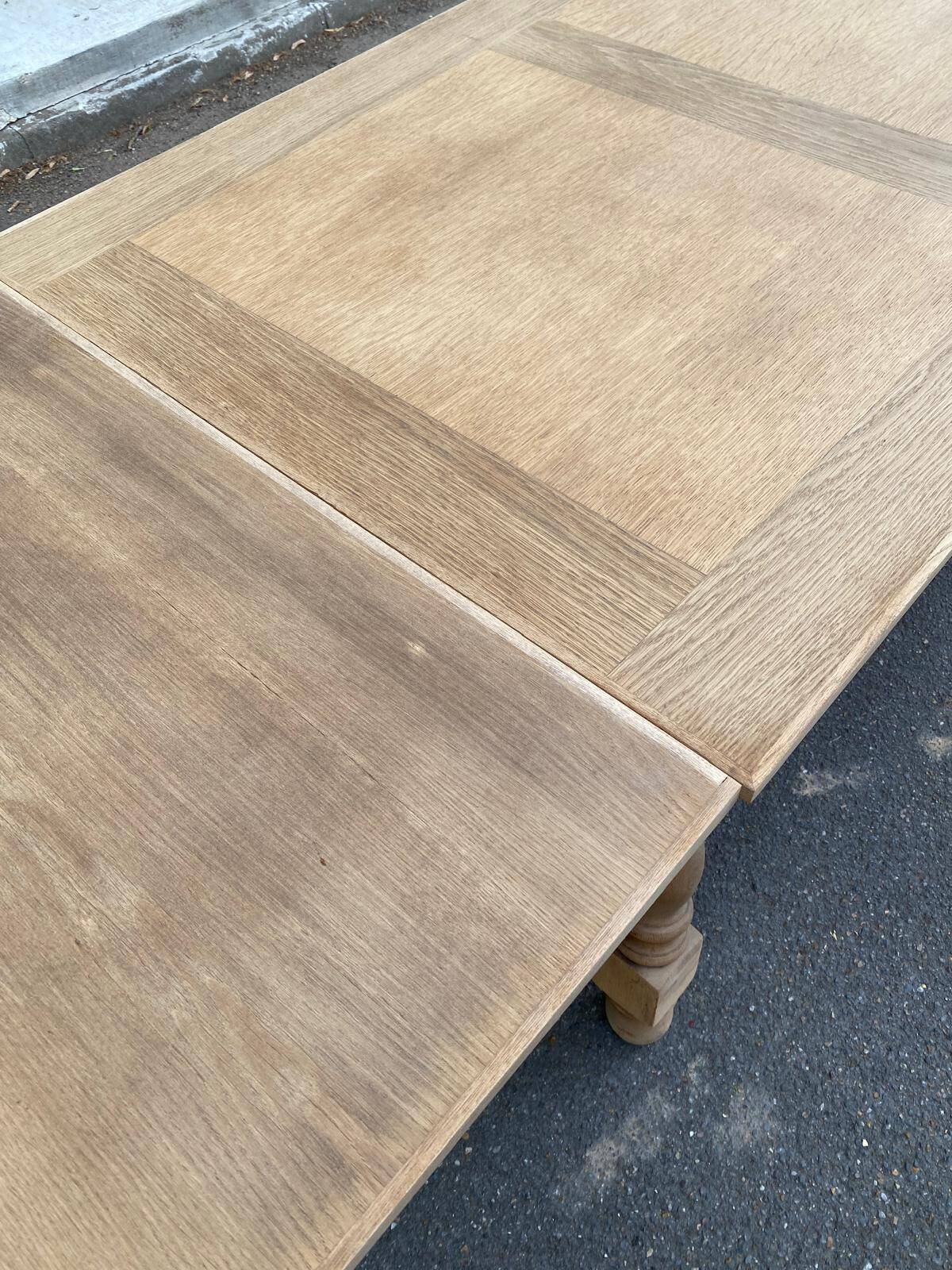 Renovated art deco extendable wooden dining table 235cm