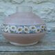 Art Deco vase in frosted glass with daisy frieze pattern