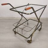 Chariot roulant laiton vintage