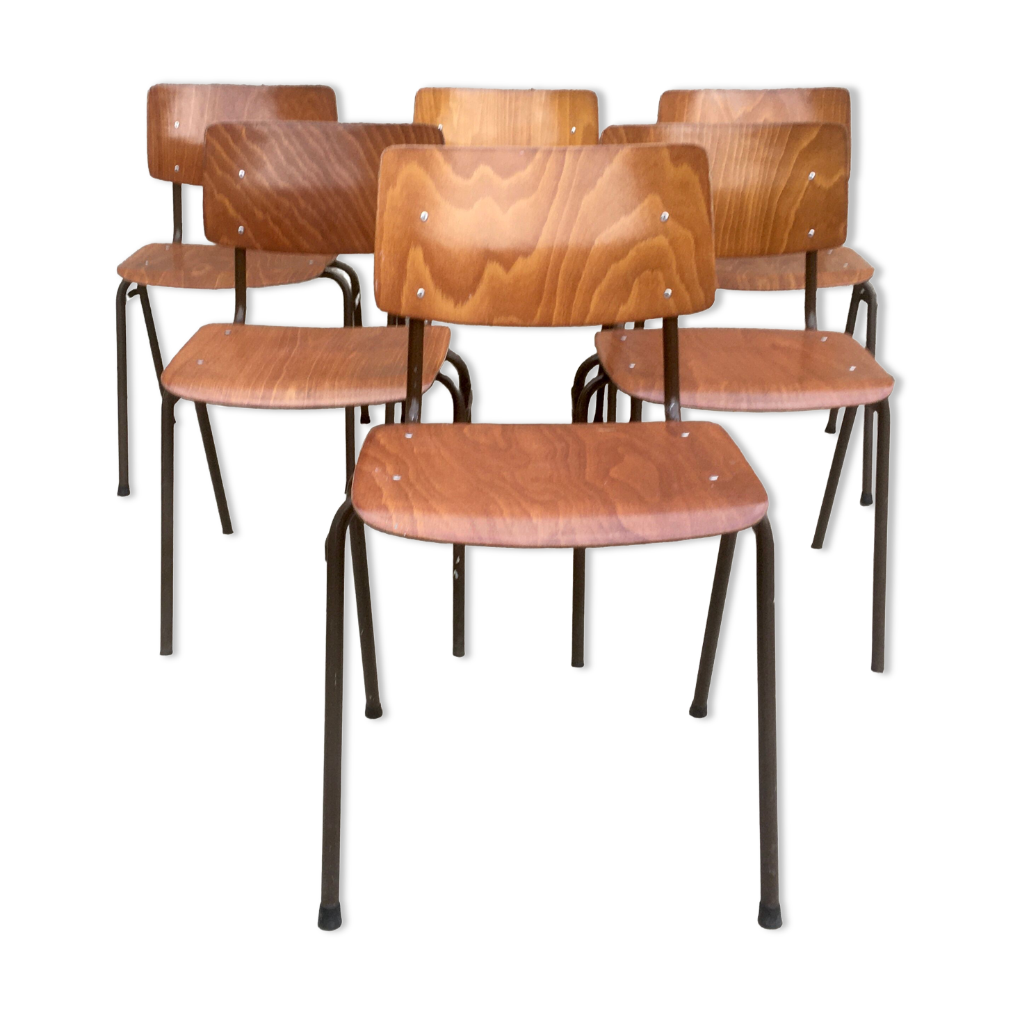 Set of 6 vintage Dutch Marko chairs