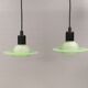 Green glass UFO pendant lights from Design-Light, early 1990s in Denmark