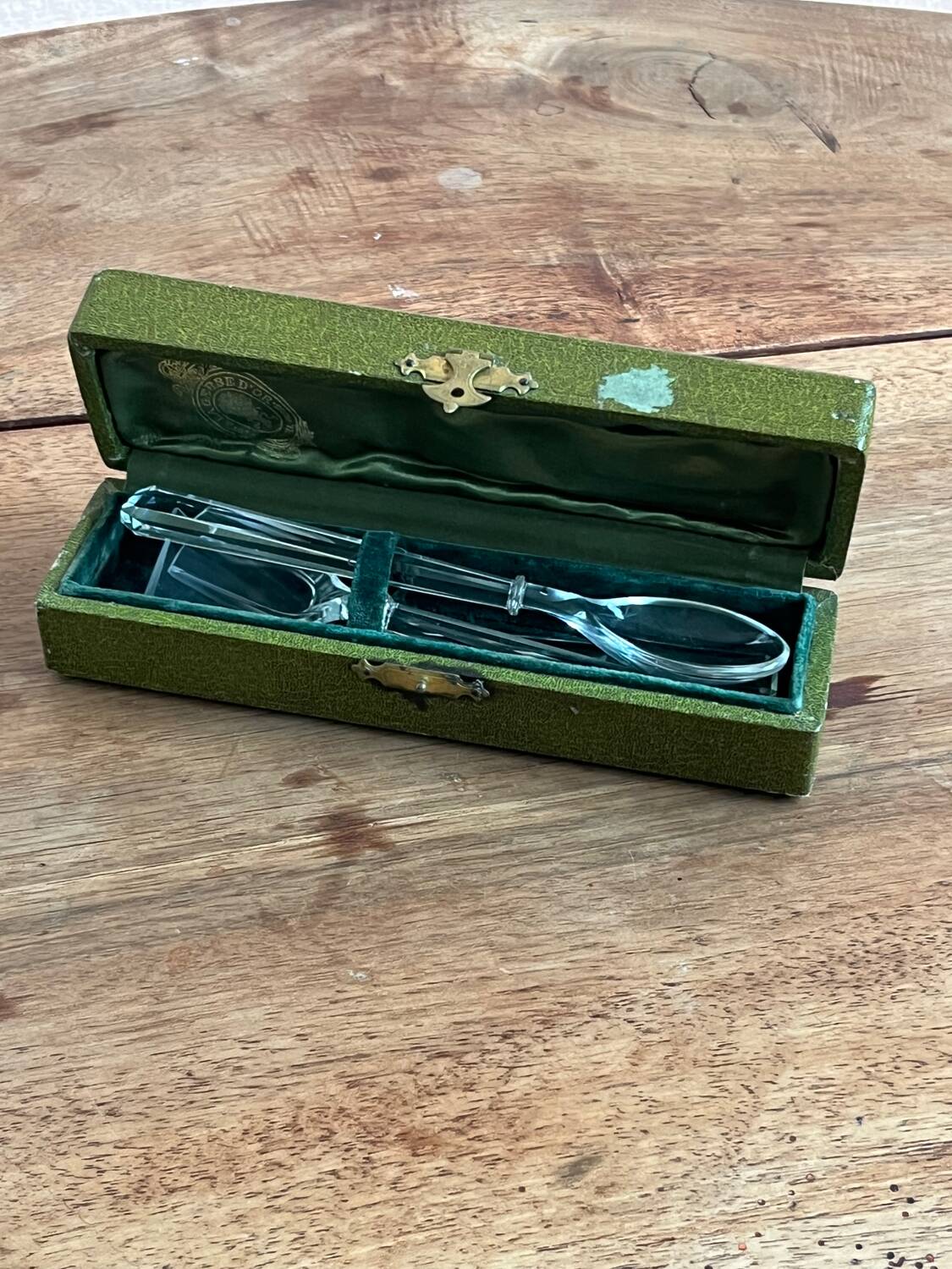 Glass cutlery for sweets