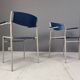 Minimalist Metal and Plywood Stackable Armchairs by Gijs Van Der Sluis, Set of 6