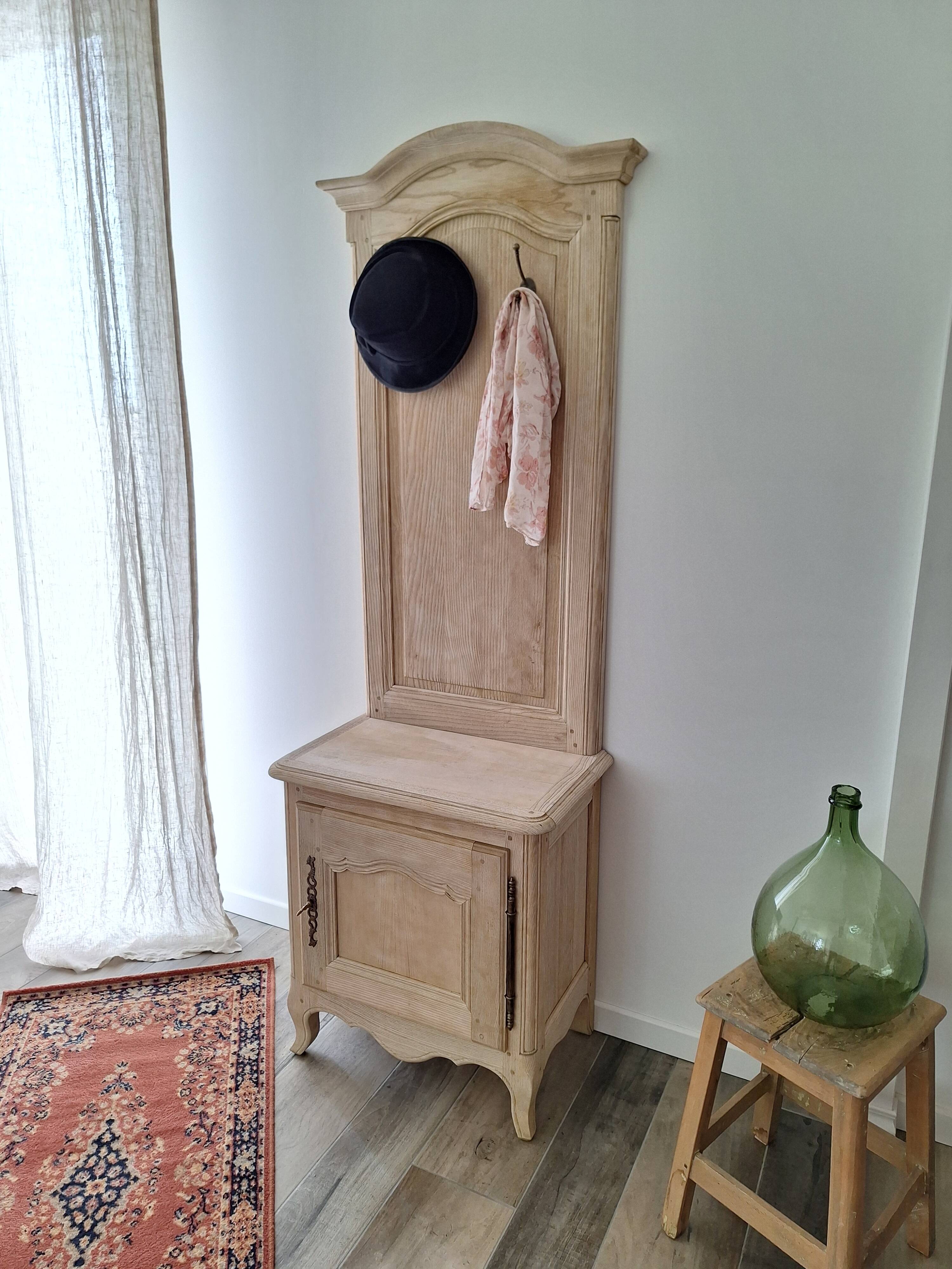 Restored antique oak entrance wardrobe